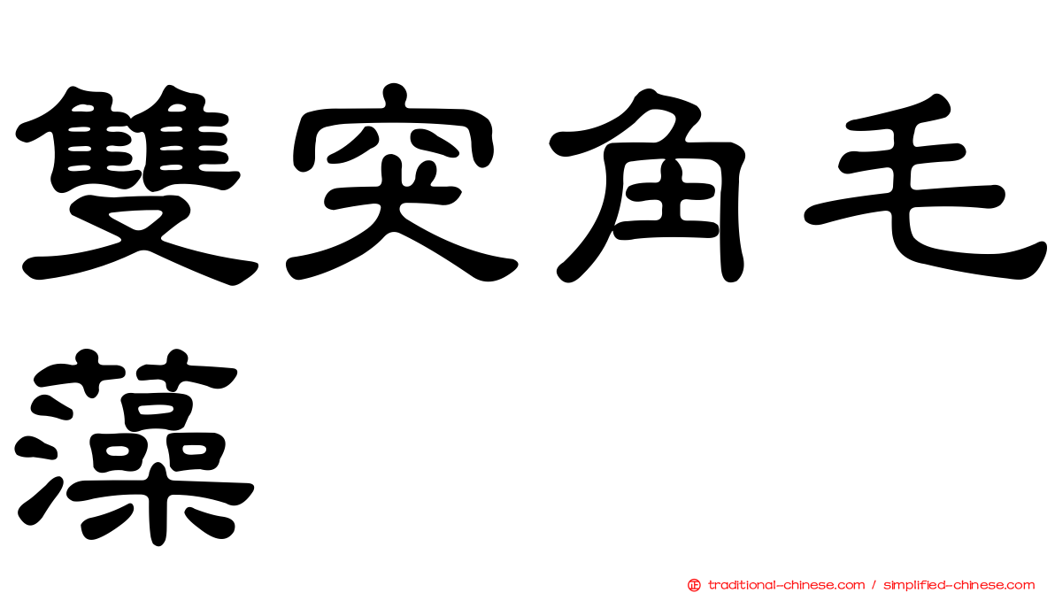 雙突角毛藻