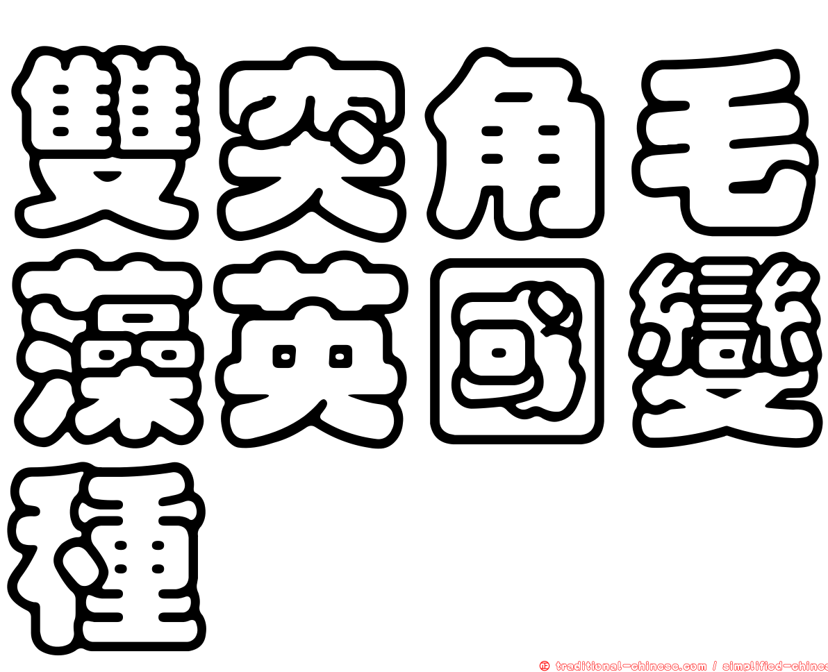 雙突角毛藻英國變種