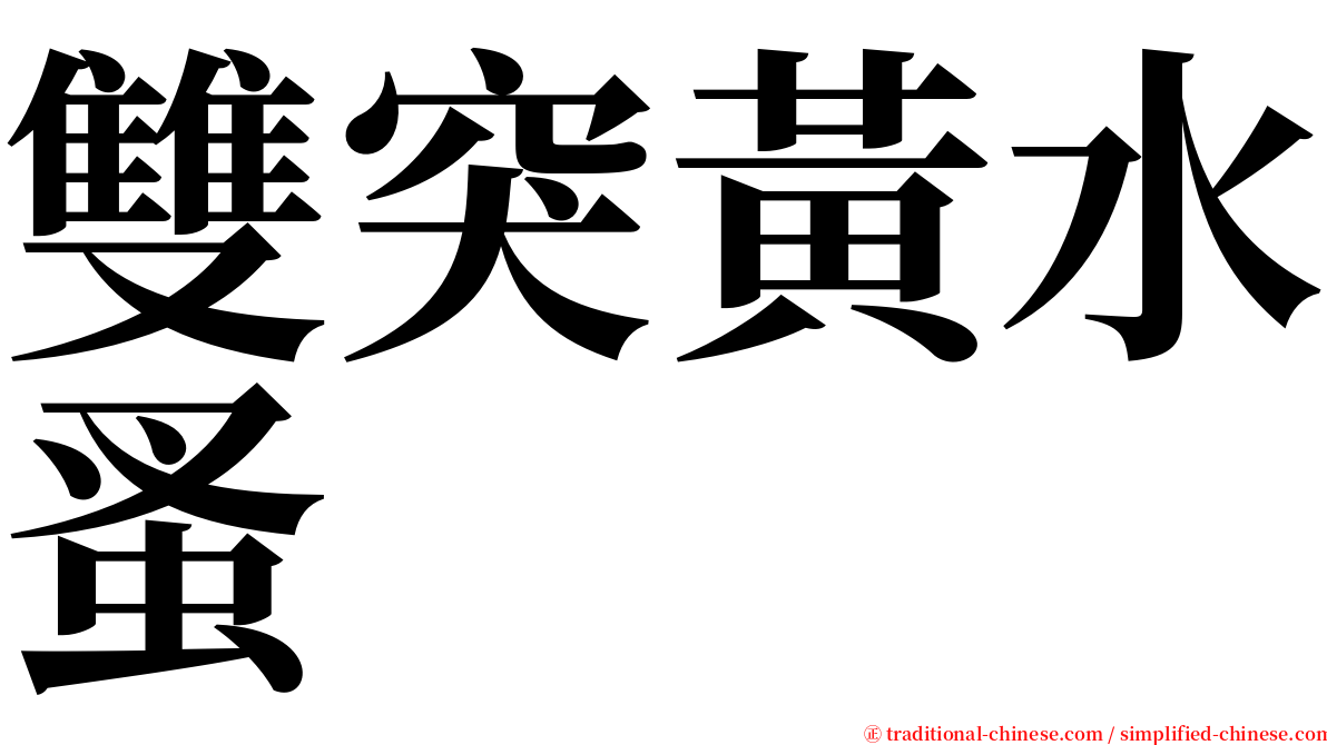 雙突黃水蚤 serif font