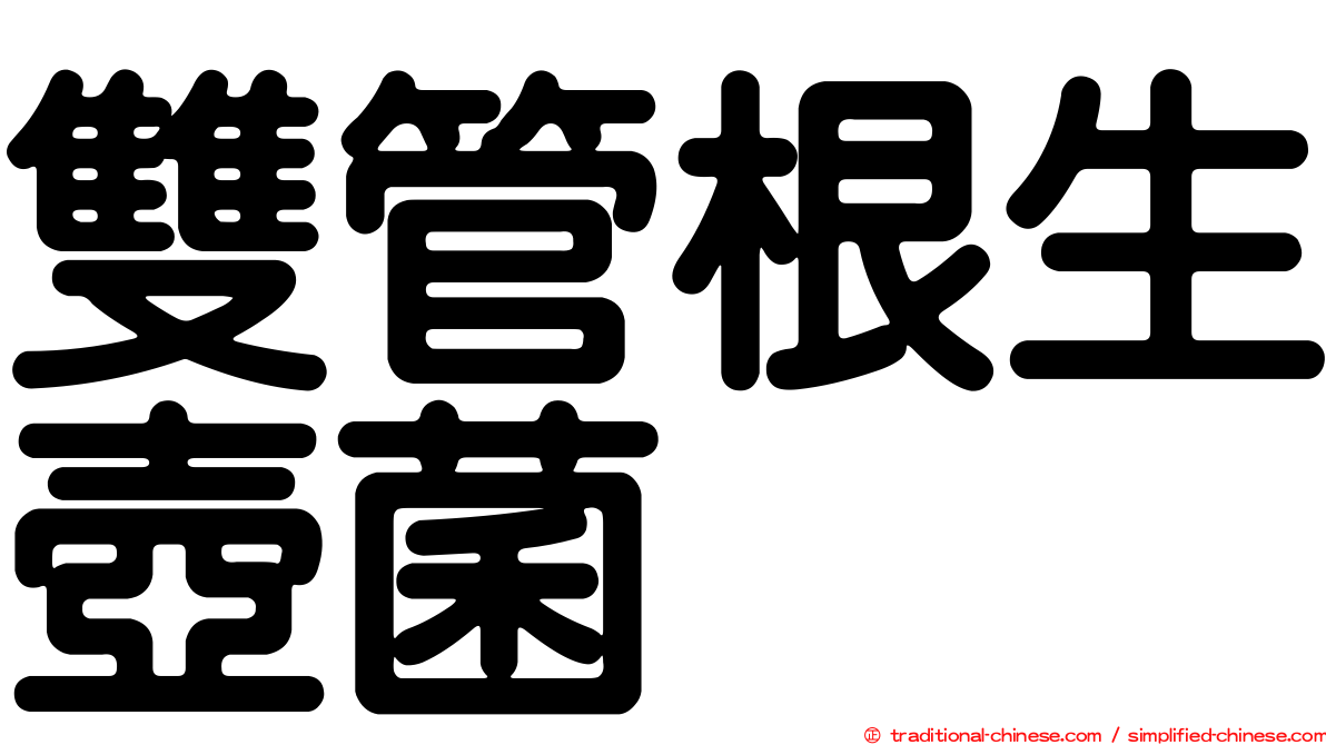 雙管根生壺菌