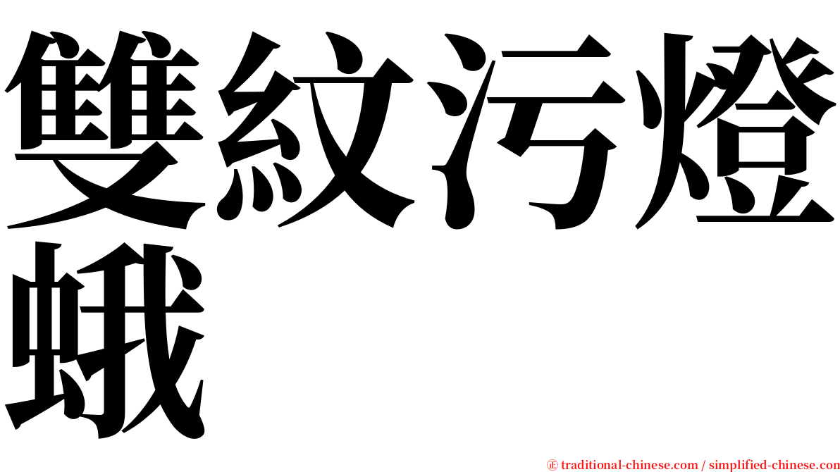 雙紋污燈蛾 serif font