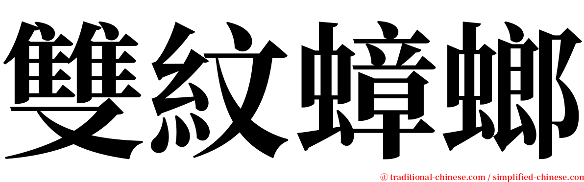 雙紋蟑螂 serif font