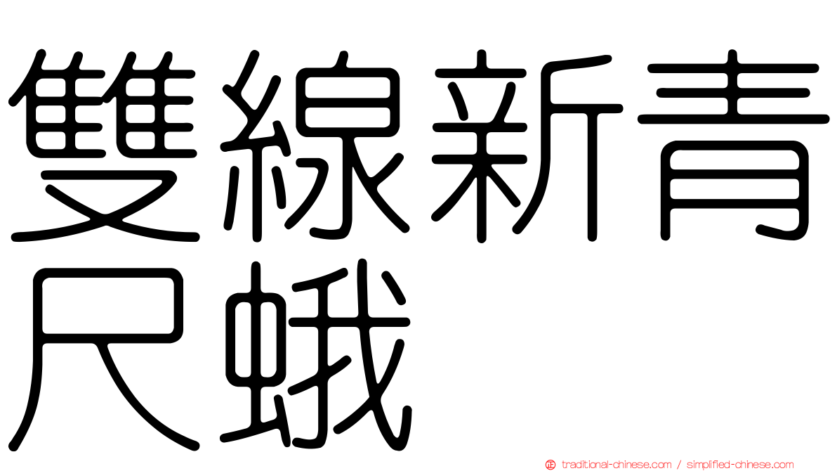 雙線新青尺蛾