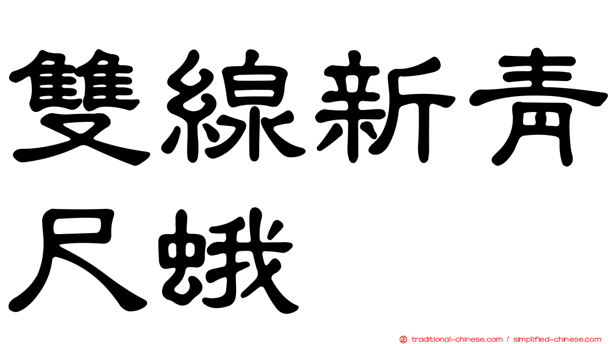 雙線新青尺蛾