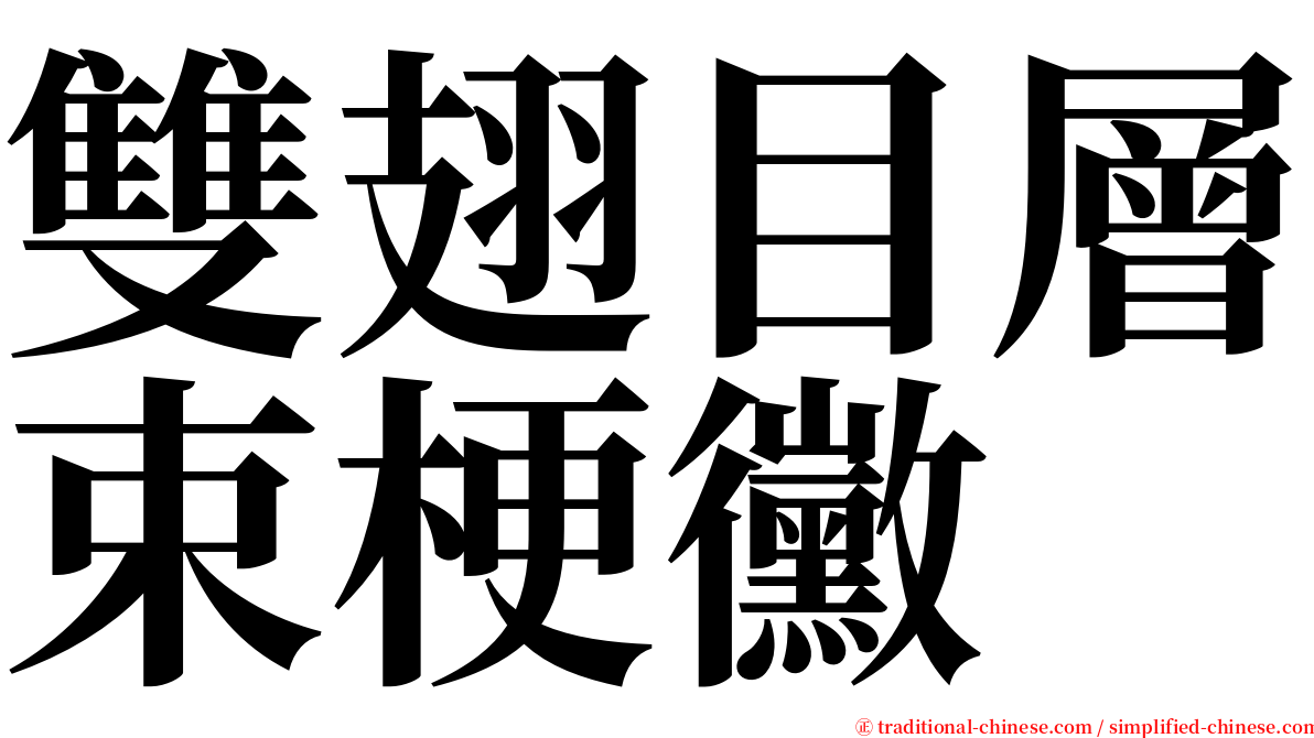 雙翅目層束梗黴 serif font