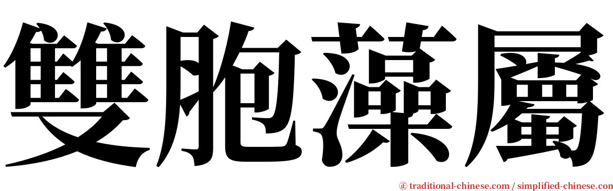 雙胞藻屬 serif font