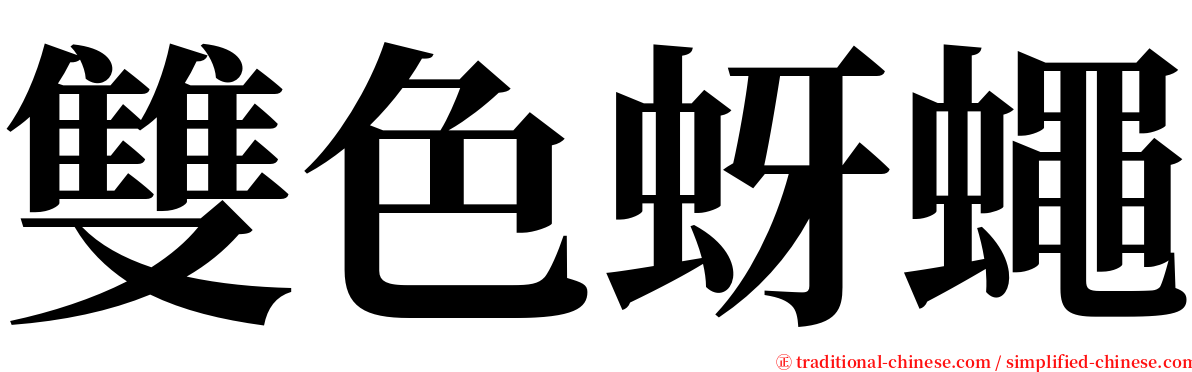 雙色蚜蠅 serif font