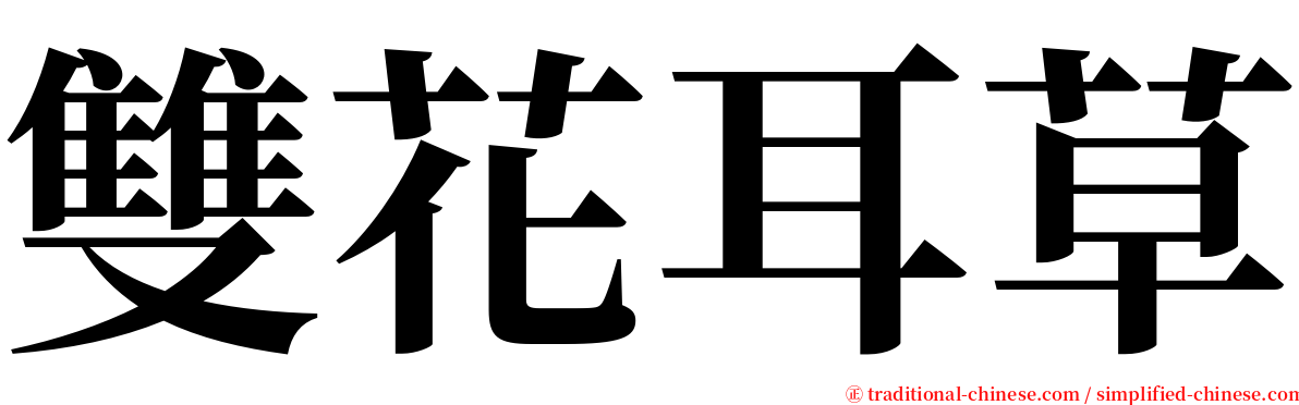 雙花耳草 serif font