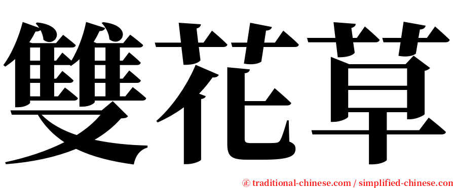 雙花草 serif font