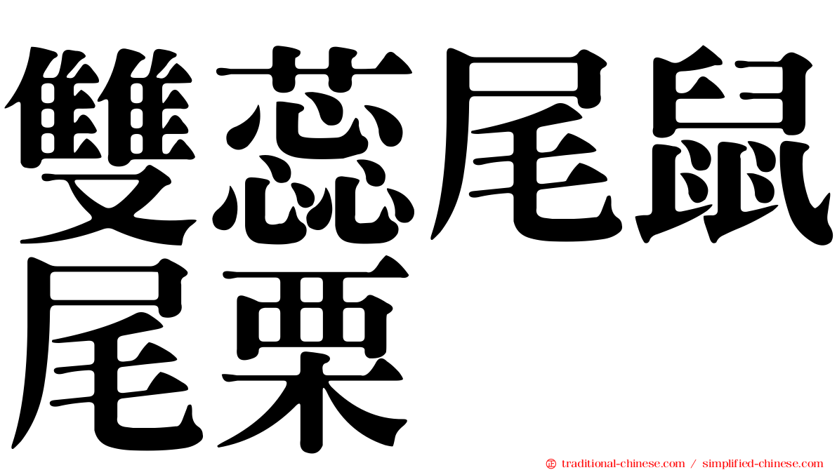 雙蕊尾鼠尾栗
