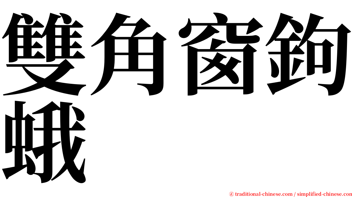 雙角窗鉤蛾 serif font