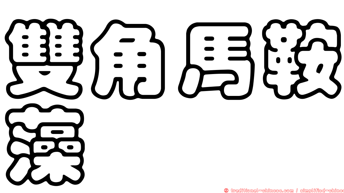 雙角馬鞍藻