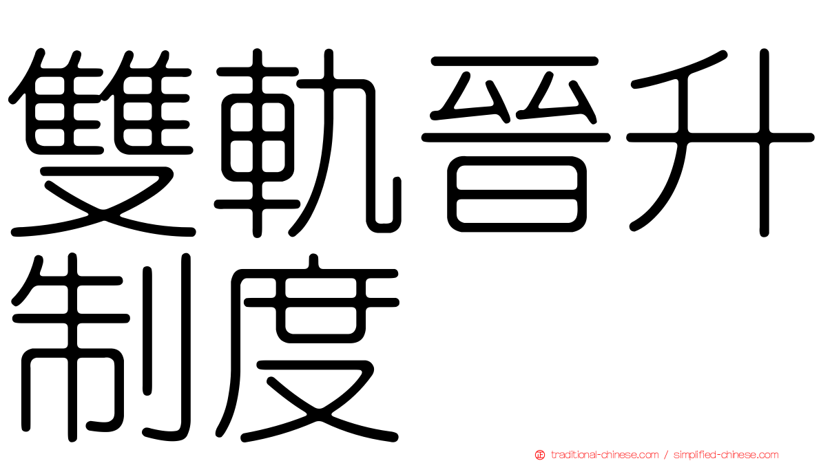 雙軌晉升制度
