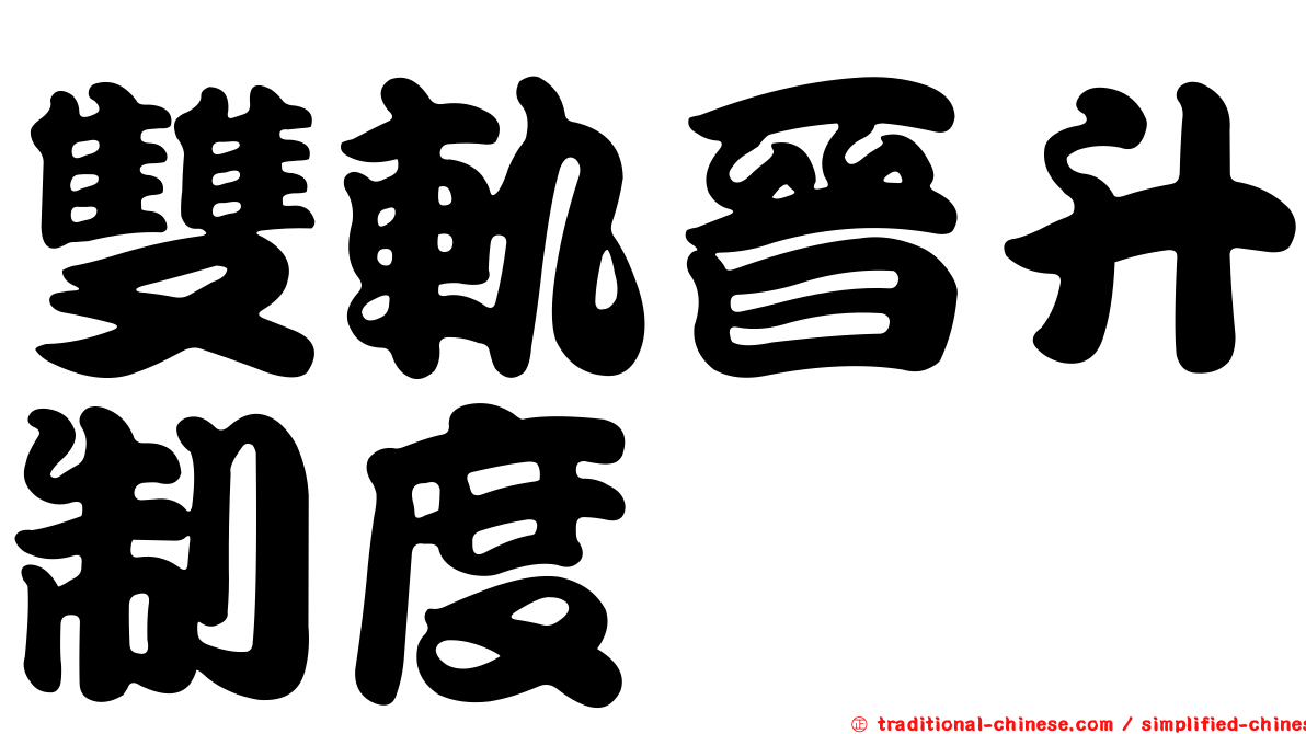雙軌晉升制度