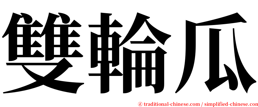 雙輪瓜 serif font