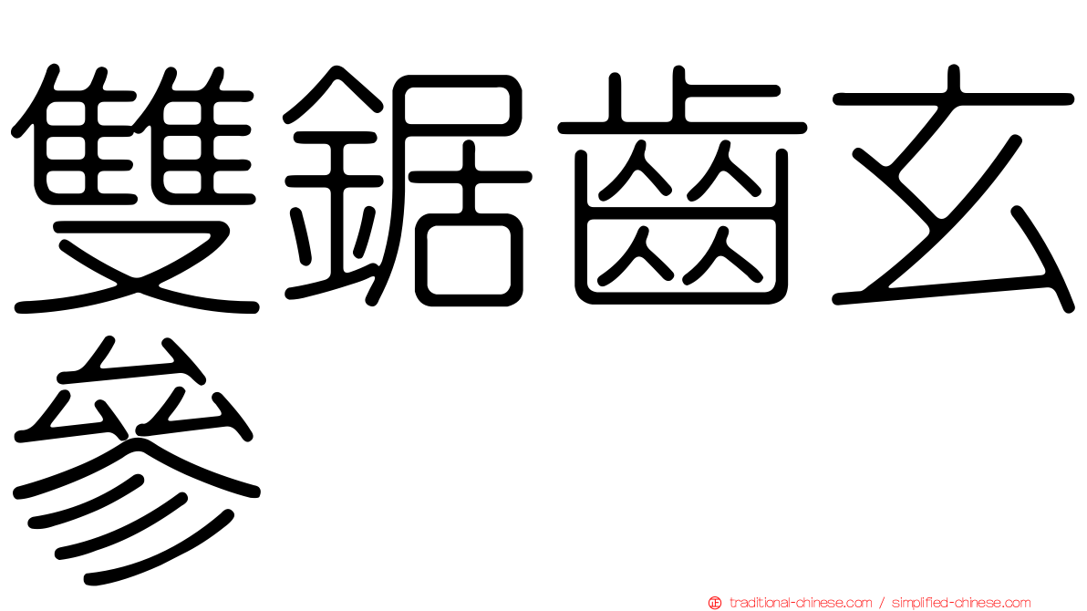 雙鋸齒玄參
