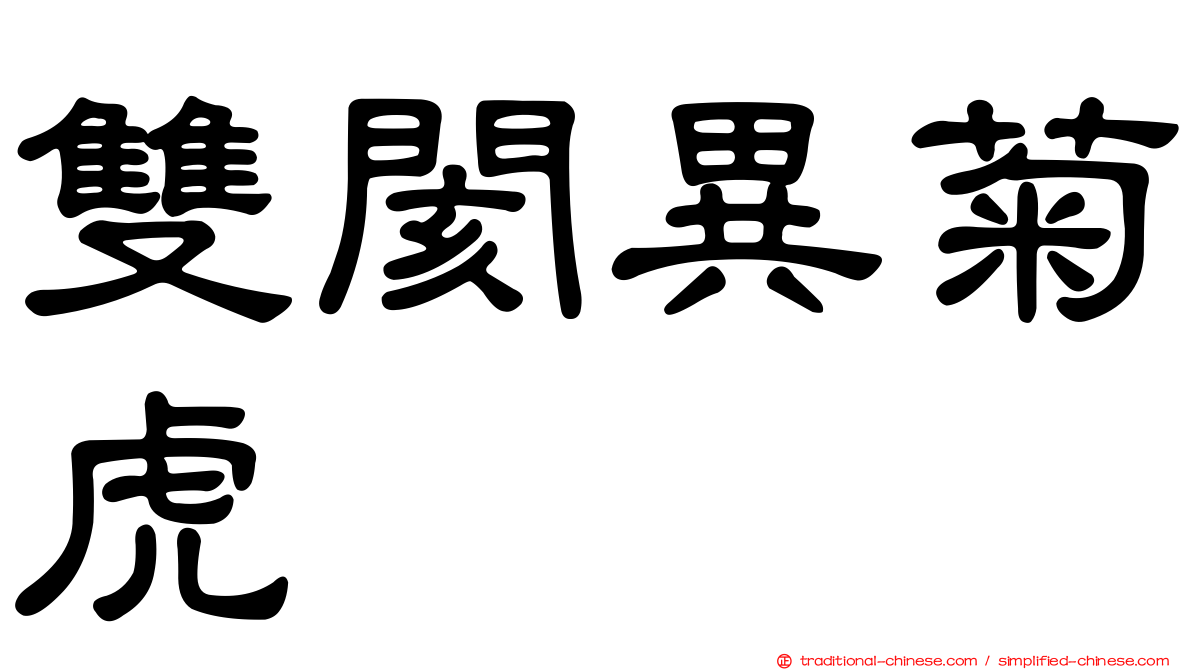 雙閡異菊虎