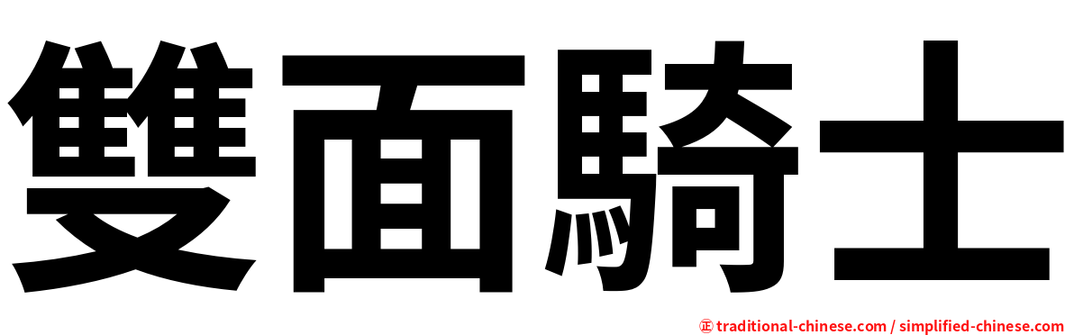 雙面騎士