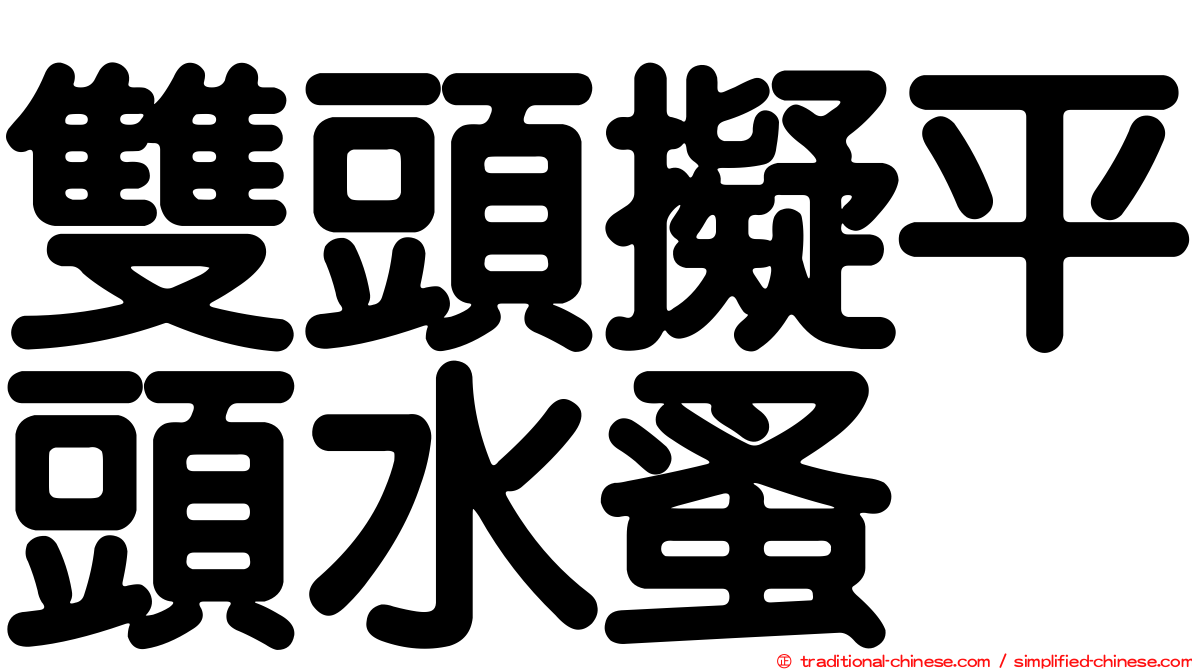 雙頭擬平頭水蚤