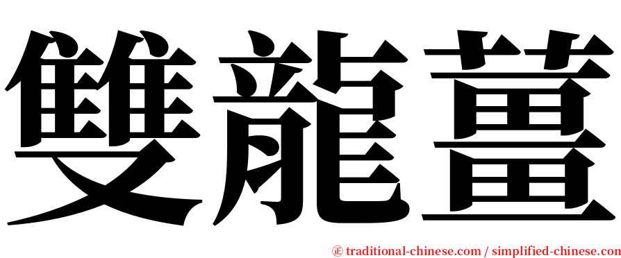 雙龍薑 serif font