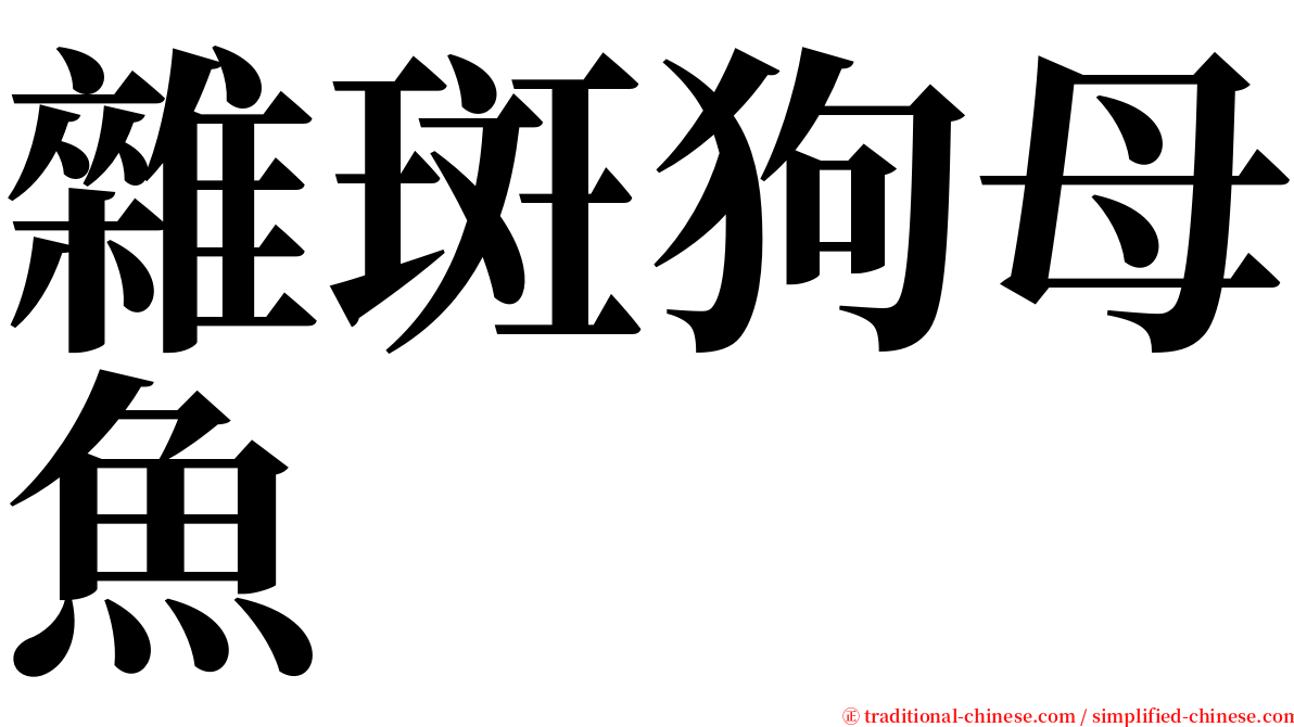 雜斑狗母魚 serif font