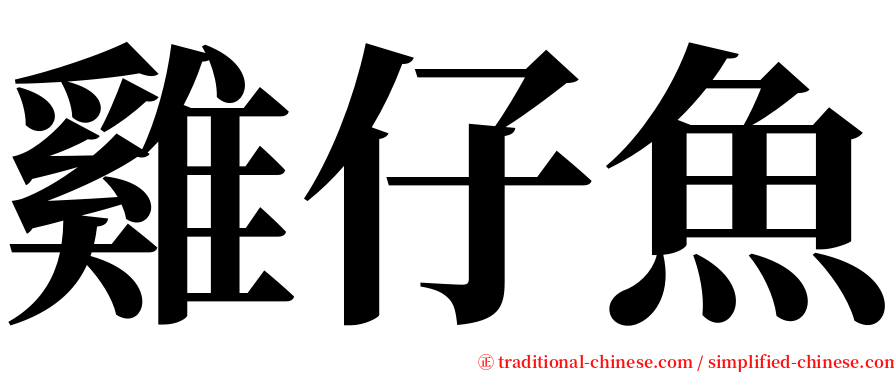 雞仔魚 serif font