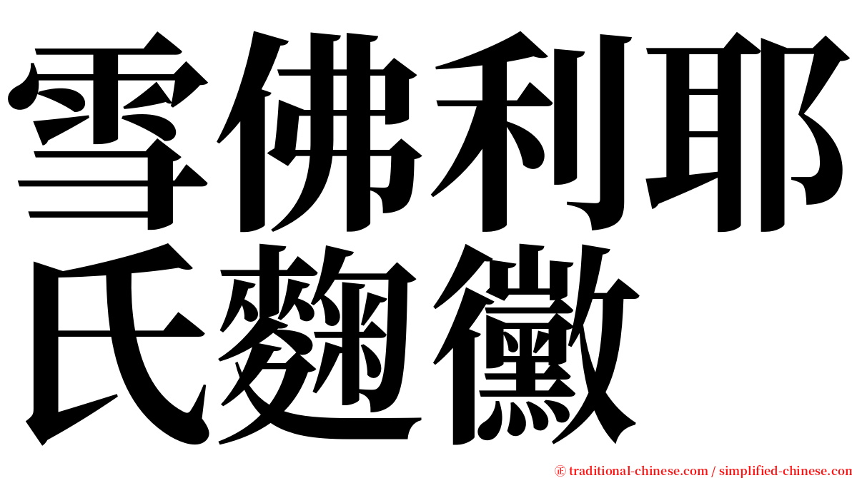 雪佛利耶氏麴黴 serif font