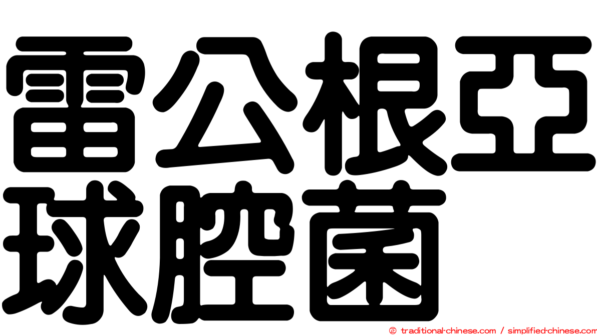 雷公根亞球腔菌