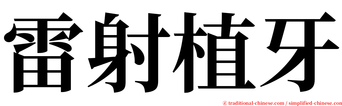 雷射植牙 serif font