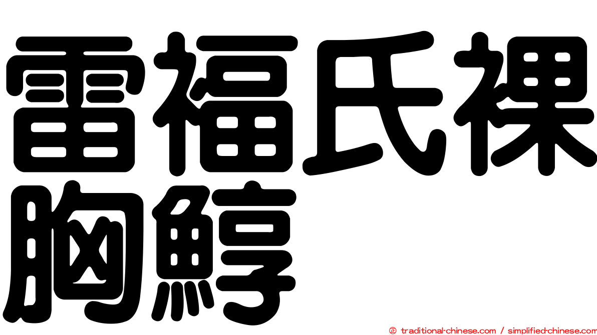 雷褔氏裸胸鯙