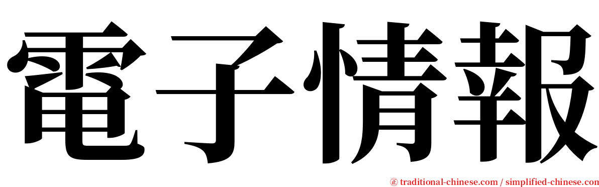 電子情報 serif font