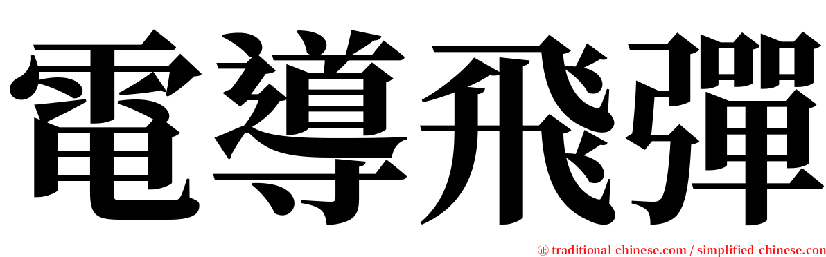 電導飛彈 serif font