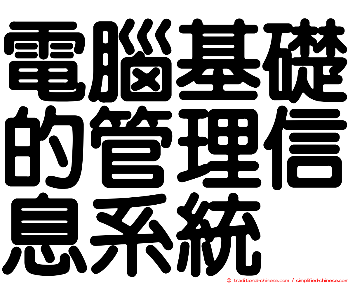 電腦基礎的管理信息系統