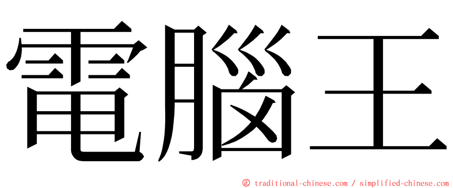 電腦王 ming font