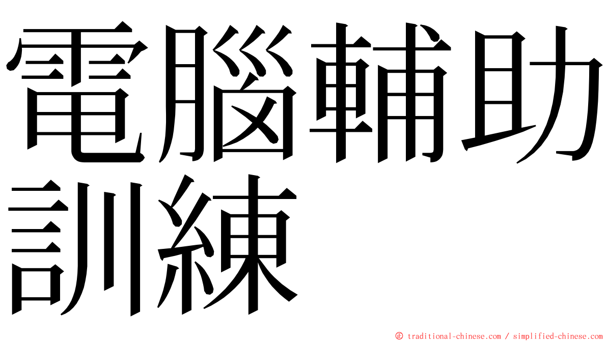 電腦輔助訓練 ming font