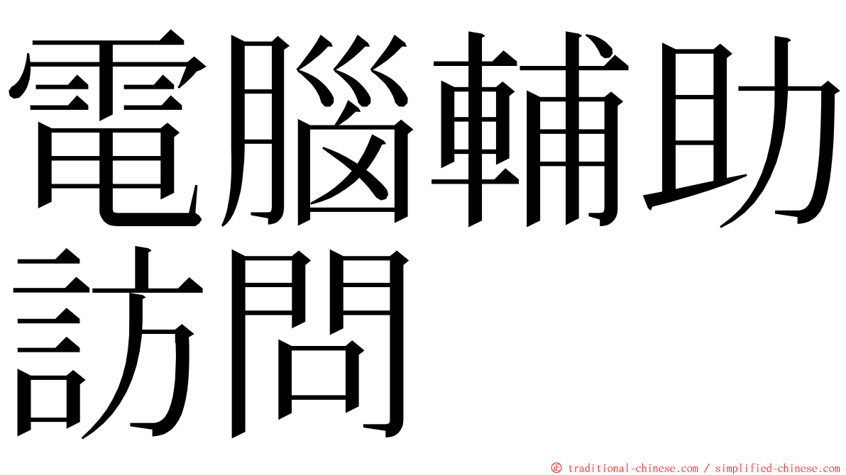 電腦輔助訪問 ming font