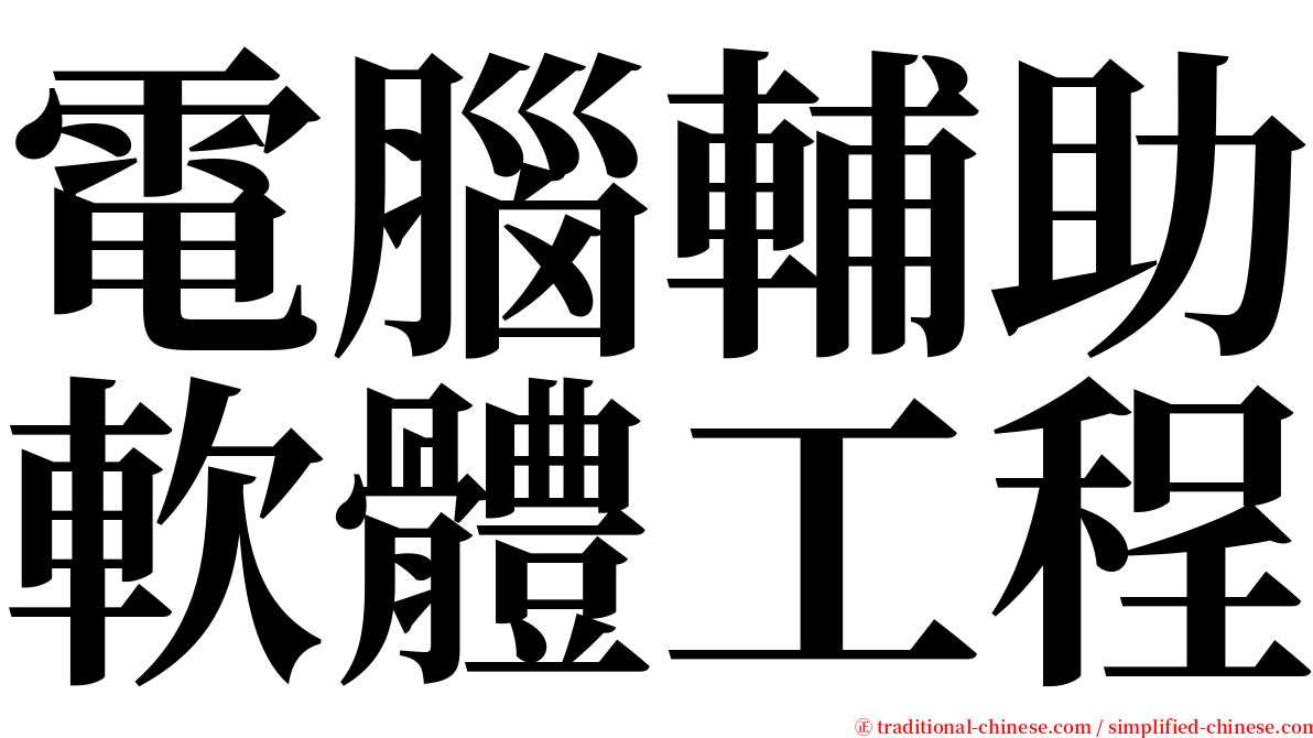 電腦輔助軟體工程 serif font