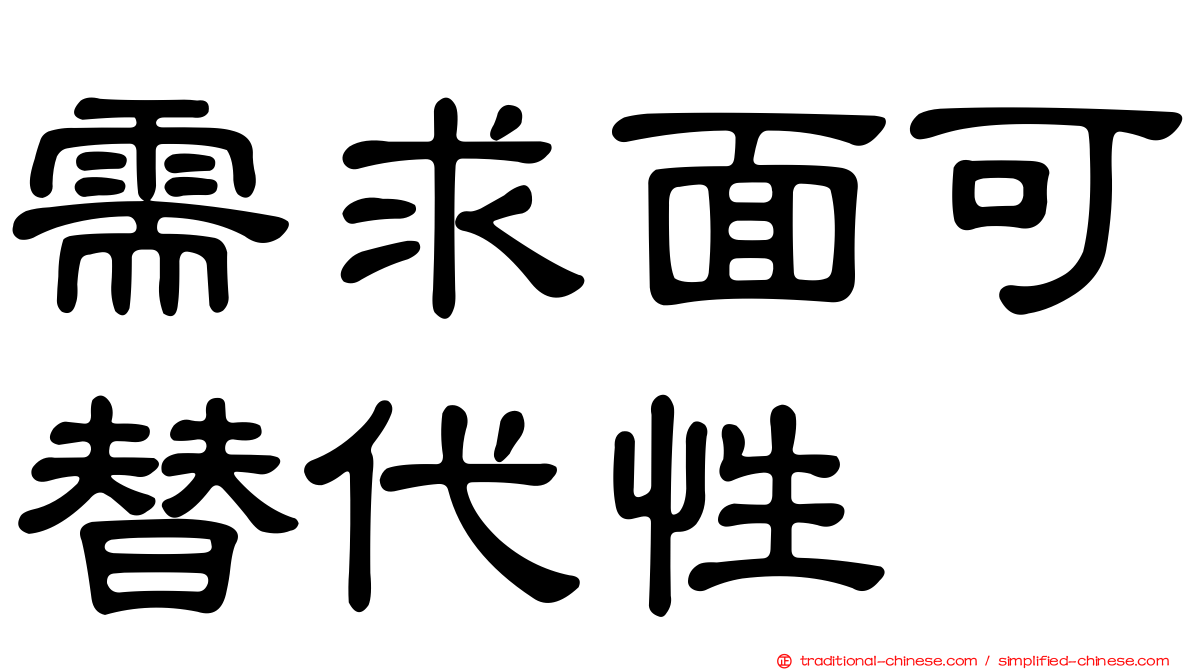 需求面可替代性