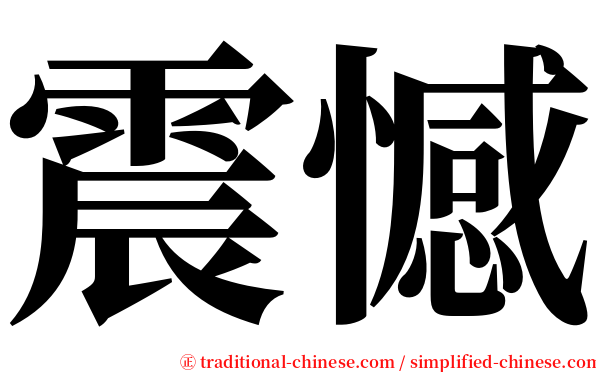 震憾 serif font