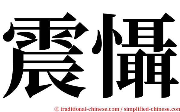 震懾 serif font