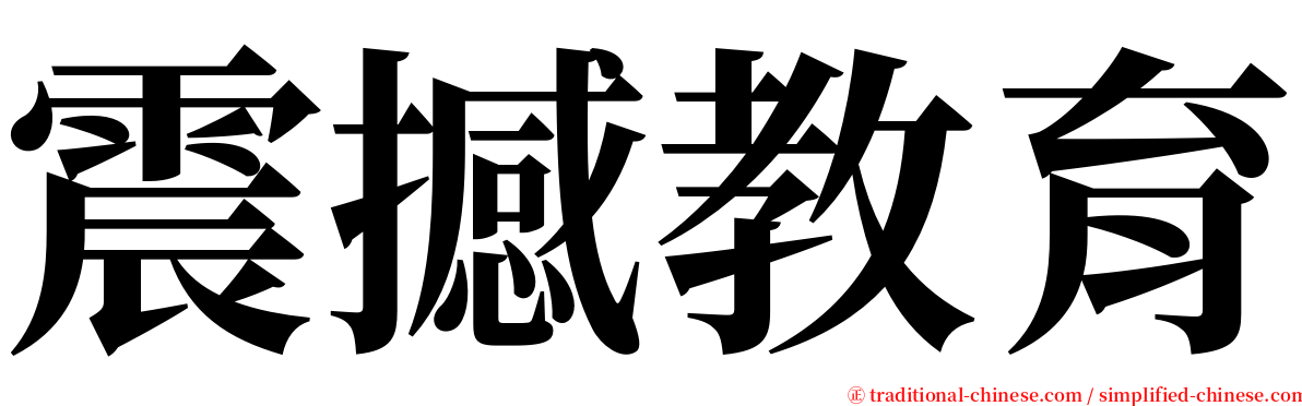 震撼教育 serif font