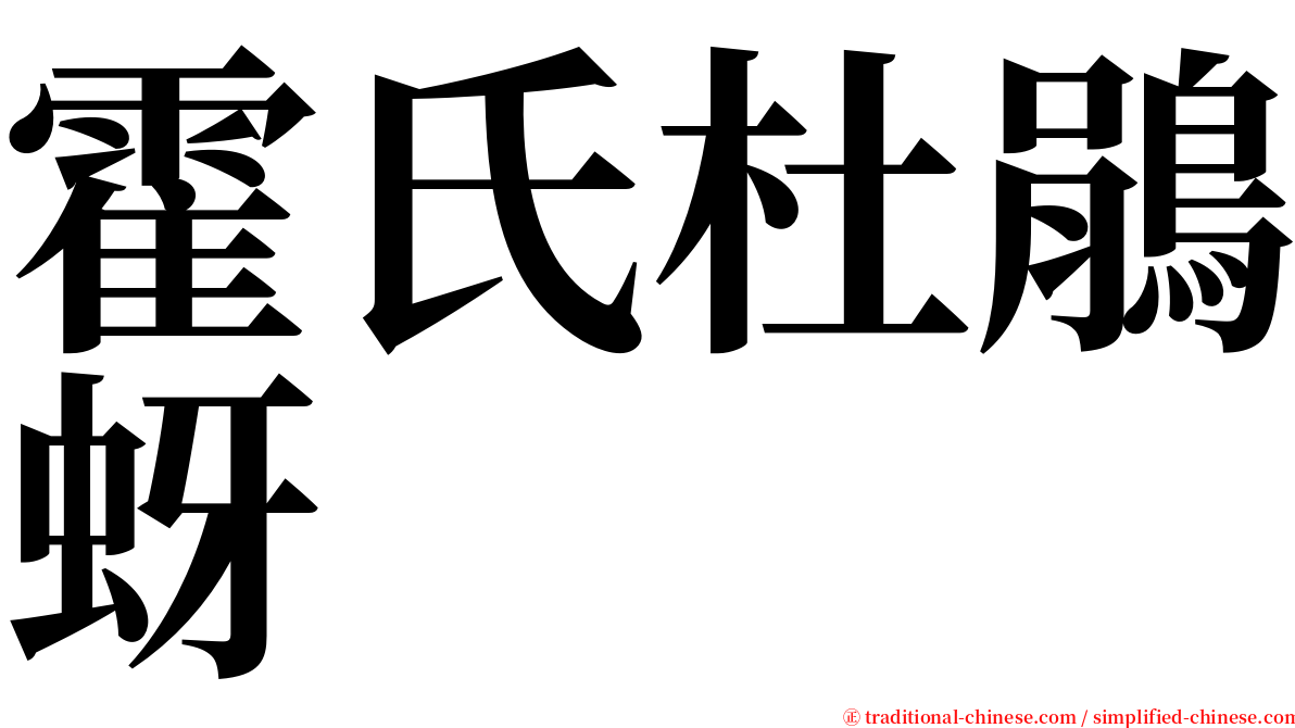 霍氏杜鵑蚜 serif font