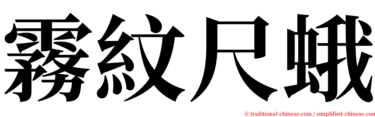 霧紋尺蛾 serif font