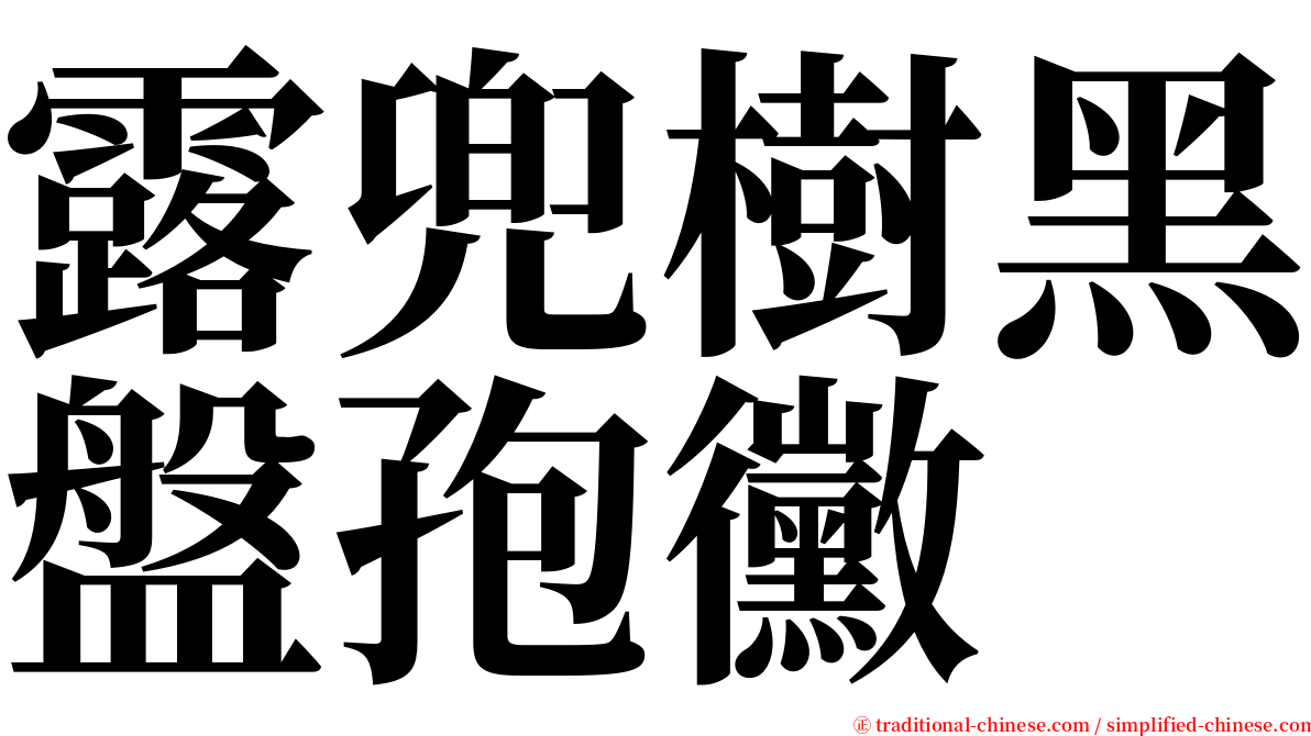 露兜樹黑盤孢黴 serif font