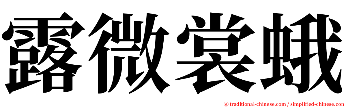 露微裳蛾 serif font