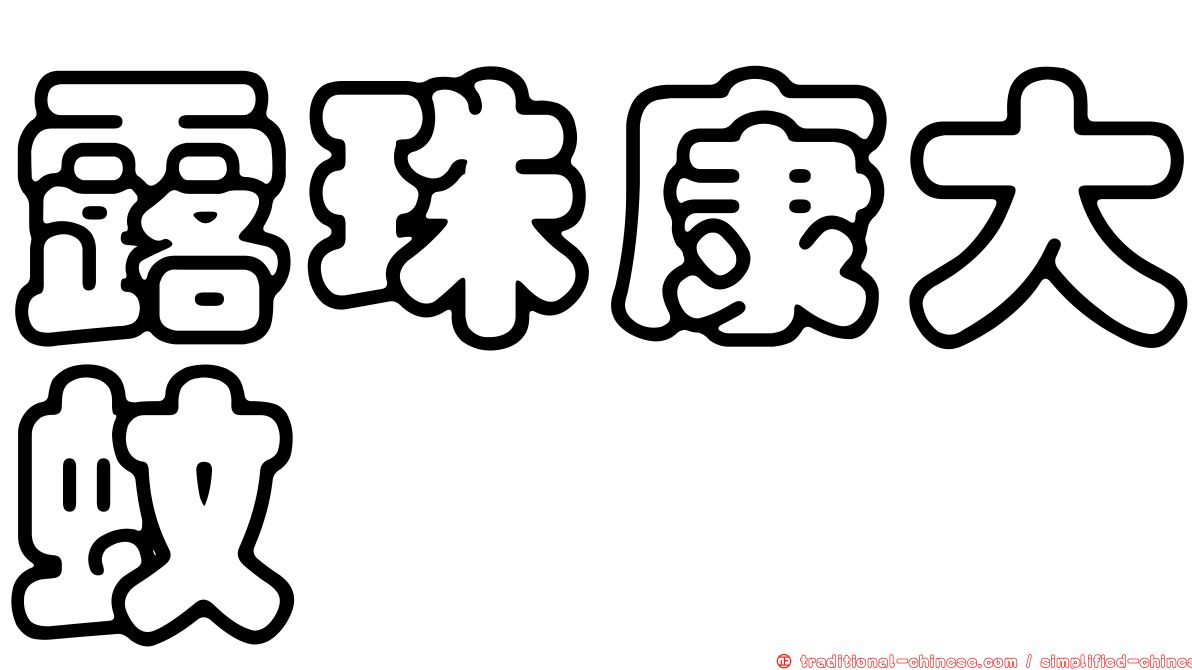 露珠康大蚊