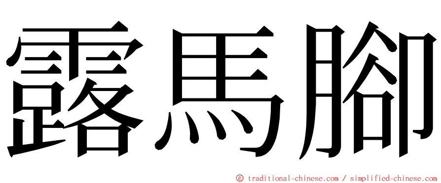 露馬腳 ming font