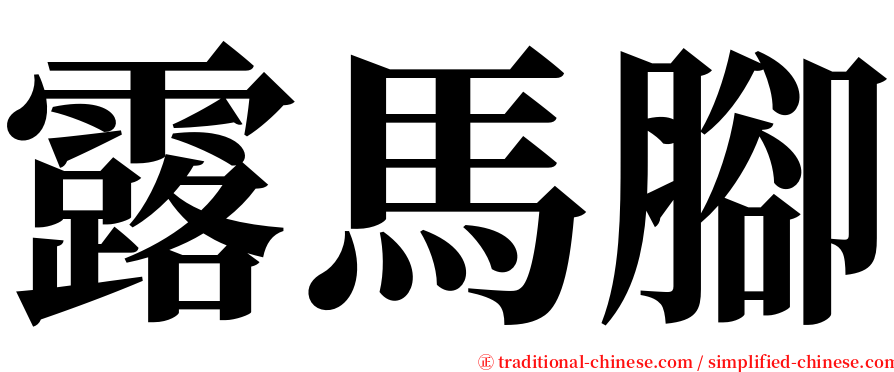 露馬腳 serif font