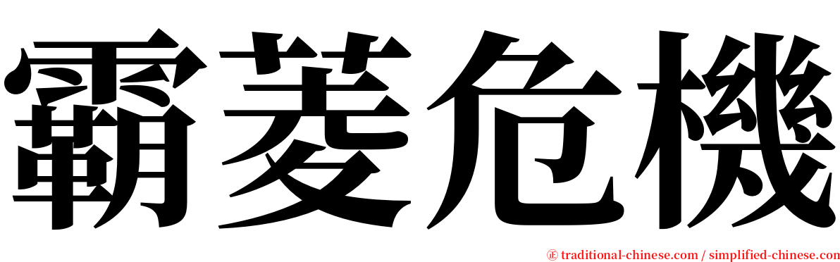 霸菱危機 serif font