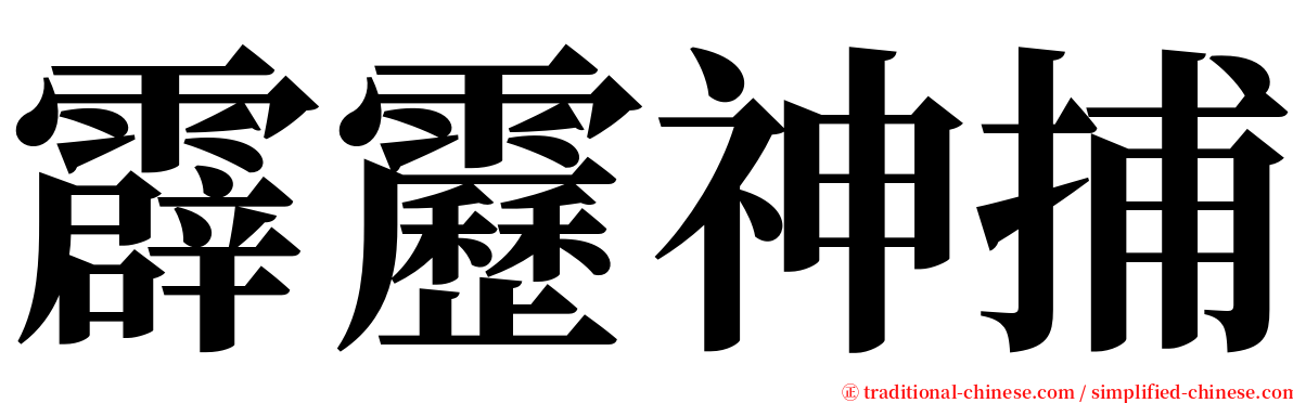 霹靂神捕 serif font